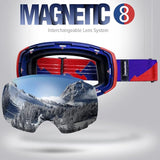 OutdoorMaster Ski Goggles PRO - Frameless, Interchangeable Lens 100% UV400 Protection Snow Goggles V1168-M6-194W-AS8T