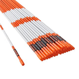 Driveway Markers, 50 PCS 121.5 cm, 0.78 cm Diameter Orange Fiberglass Poles Snow Stakes with V952-CDBG48YCCS504M8BHV0