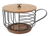 Coffee Pod Holder Iron Large Capacity Space Saving Wooden Base Coffee Pods Storage Organizer for V1294-YM0710-3118230284312