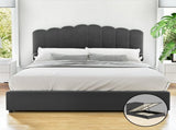 Artiss Bed Frame Queen Size Velvet Grey FION BFRAME-H-FION-Q-GY-ABC