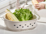 Kitchen Colanders Bowl Set Large Capacity Multipurpose Double Layer Fruit Washing Drain Basket for V1294-YM0901-3117240145611