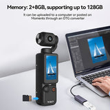 WHITE**4K HD 180&deg Rotating Anti-Shake Action Camera1.9-Inch Screen 2000mAh Battery, Compact & V1102-YDXJ002