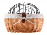 Cat Dog Bicycle Front Handlebar Basket Pets Seat Handwoven Wicker Road Bike Basket Pet Cat V1192-AZ-W-22101