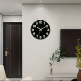 Black Glow In The Dark Wall Clock Silent Wall Clock Australia Modern Home Decor Clock V1347-DSZ-CLOCK-001