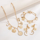 Celestial Magic Jewelry Set - Gold Tone Iron and Zinc Alloy V888-ELOSUNG56174-4