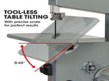 Baumr-AG 500W Wood Bandsaw, Benchtop, 115mm Cutting Depth V219-TOLBDSBMRBS40