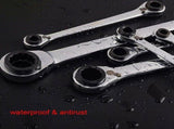 4 in 1 Ratchet Spanner, Double Headed Ratchet Wrench Ratcheting Spanner for Motor Mechanics, Motor V1369-AZ3-W-21413