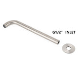 Brushed Nickel 300mm Extra Long Wall Mounted Extention Bathtub Filler Spout Set V1233-SP60530BS