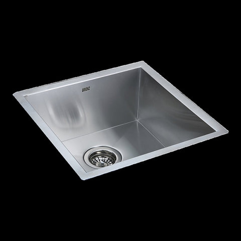 440x440mm Handmade Stainless Steel Undermount / Topmount Kitchen Laundry Sink with Waste V63-819513