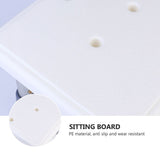 Adjustable Shower Seat for Elderly and Disabled, White Plastic Bath Chair with Non- Feet, Sturdy and V1192-AZ-W-22282
