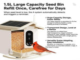 Smart Bird Feeder with 2K-4K Ultra HD AI Bird Recognition, Solar-Powered Outdoor Camera Feeder for V1341-ZY-PMMZGZ8P-1080P-GREEN