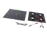 Solar Panel Fan Kit Waterproof Monocrystalline Silicon Solar Fan 4 Ports Ventilator Exhaust Fan for V1294-YM0716-3114220061511