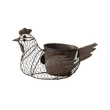 Chicken Wire Chook w Pot & Handle 35cm V637-06976CHK
