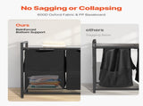 3 Section Laundry Sorter, Large Laundry Hamper with Metal Frame and Wooden Tabletop, Freestanding V952-XYLEKJSMCLS1B584D001V0