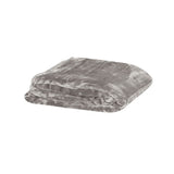 350gsm Soft Plain Faux Mink Blanket Single / King Single 160x220 cm Stone V442-YTL-BLANKET-PLAIN-STONE-SB