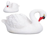 Resin White Swan Figurine Resin White Goose Statue for Outdoor Garden Yard Decoration V1294-YM0715-3111210435811