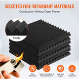 Acoustic Foam Panels 48 Pack 12 x 12 x 1 in Adhesive for Wall Ceiling V952-ZZSPMBHSL12W5Y37FV0