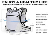 White Lightweight Outdoor Hiking Backpack Nylon Daypack for Cycling Camping and Mountaineering V888-ELOSUNG38496