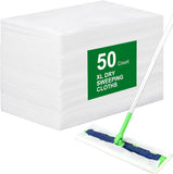 50 Count Disposable Dry Sweeping Cloths 4 Pack Reusable Microfiber Mop Pads for Swiffer Sweeper V1258-DP02-F-253
