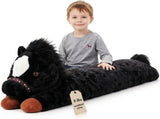 47 Inches Giant Horse Stuffed Animal Weighted Oversized Black Plush Toys Soft Hugging Pillow Bedroom V1259-DP01-A-689