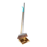 Golden Stainless Steel Broom and Dustpan with Lightweight Ergonomic Handle for Home Cleaning, 1 V1370-AZ4-14007