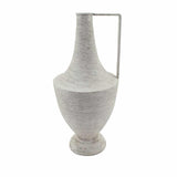 Brushed White Urn w Linear Handle 44cm V637-19733URN