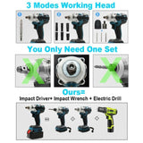 Cordless Electric Impact Wrench Brushless Rattle Gun 1/2" Driver +Large Battery V201-LI0720BU8AUUP