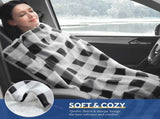 12V Car Electric Blanket for Cozy Winter Travel Soft Fleece Heating Throw for Cars, Trucks, RVs, V1341-ZY-NPJBVML3-BLACK