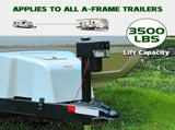 Electric A Frame Trailer Jack LED Light Power Tongue Jack Weight Capacity 3500 lbs 9Inch to 32Inch V985-JACKSTANDWHEEL