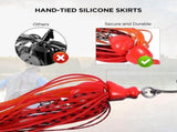 12 Pieces Fishing Lures,Baits Spinner Swim Flipping Bladed Jigs ,Chatter Fish Bait for Salmon Pike V1192-AZ-W-23123