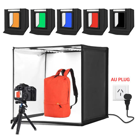 Hridz 60cm Light Box Bi-Colour Photography Portable Photo Studio Shooting Tent with 6 PVC Backdrops V571-0740111698276