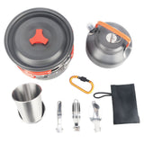 Camping Cookware Mess Kit, Backpacking Camping PotPan Set, Lightweight and Compact Cookware for V1366-AZ2-W-05889