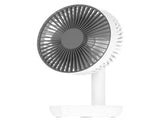 Oscillating Desk Fan Rechargeable Mute Practical Desktop USB Charging Fan for Home SchoolWhite V1294-YM0901-3113210069311