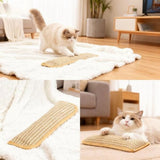 Pillow, 13.4In Interactive Chew Toy with Sisal Scratching Pad, Bite-Resistant Teething Toy for V1366-AZ2-W-10680