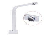 Square Chrome Gooseneck Arm Wall Mounted Swivel Bathtub Spout Faucet Outlet Set V1233-SP910CR