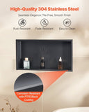 VEVOR Shower Niche, 33.0 x 63.5 x 10.2 cm Recessed Wall Niche, Heavy-duty Stainless Steel Modern V952-BXGLYBKHS1C1QL8XL001V0