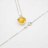 Gift Box - Aroma Necklace White Gold - Planet Jovian Gold Purify Oil Blend V760-GBAJ - 4
