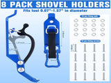 8 Pcs Shovel Holder, Heavy Duty Shovel Mounts for Roof Rack, Quick Release Axe Holder Mount Kit, V1258-DP02-C-2871