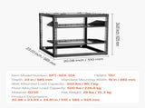 12U Open Frame Network Rack, 585 mm Depth, Wall Mounted or Floor Standing Server Rack, Heavy Duty 4 V952-KFSJJHS12UW2JXGBZ001V0