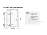 120x80cm Corner Frameless Shower Screen Chrome Wall Channel and Floor Channel with SS Hinges for V63-940551