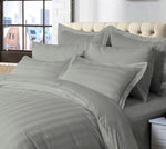 1000TC Ultra Soft Striped King Size Grey Duvet Quilt Cover Set V493-YK-06