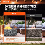 Fire Pit Wind Guard, 740 x 214mm Round Glass Flame Shield, 6mm Thick Fire Table Accessory, Clear V952-HKFFZGHBLYX8YM3ZUV0