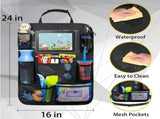 pcs Car Back Seat Storage Bag, Kick Protection Protector with Touch Screen Holder for Tablet, for V1189-LC-QP-00204