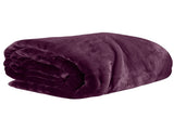 Laura Hill 3m x 3m XL Faux Mink Blanket Double-Sided Soft Plush Bed Oversized Throw Rug Purple MINK-XL-MV