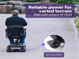 EQUIPMED FreeLite Mid-Sized Electric Foldable Mobility Scooter, Lithium Battery, Long Range and V219-HMBMSCEQ4LBB