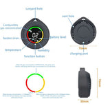 Portable Carbon Monoxide Detector for Travel, Detector with Magnetic Back, 4-in-1 CO Monitor with V1192-AZ-W-3808