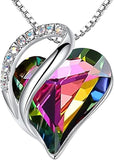 Infinity Love Heart Necklace, Birthstone Necklace for Women, Jewelry for Women with Healing V1164-325793