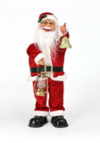 Electric Musical Santa Claus Figurine, About 45cm Tall with Music, Creative Standing Doll, Full of V1232-SDLR-DCK-001