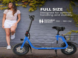VALK Electric Scooter with Seat, Disc brakes, 12" Tyres, AU Compliant, for Adults, Teens, Commuter, V219-TRNESCVAM3BA