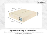 4x Kitchee Foldable Bed Sheet Storage Box - Linen and Closet Organiser Beige V238-SUPDZ-41188860067920